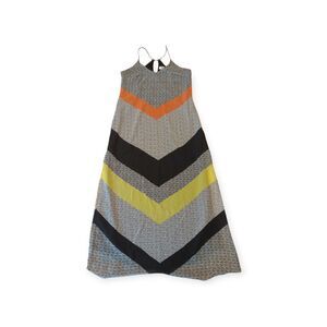 Old Navy Maxi Dress Womens Small Striped Colorblock Chiffon Chevron Lined